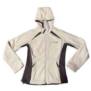 Women’s white and grey zip- up hoodie - size XS